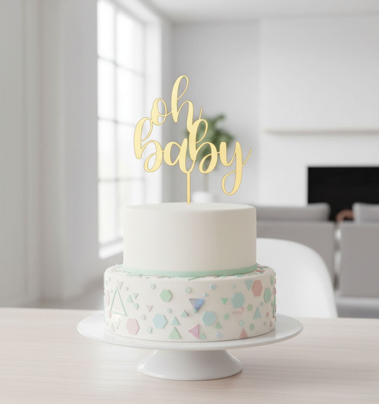 Cake Topper Oh Baby SVG y Studio
