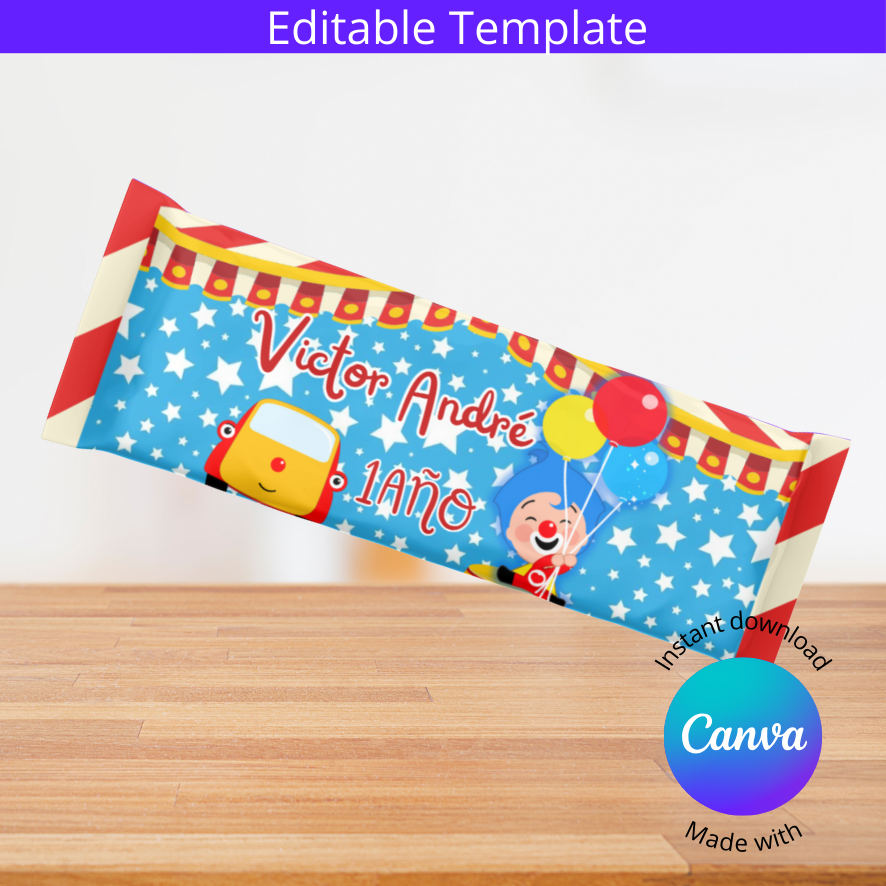 SOBRE PARA CHOCOLATE DE BARRA PLIM PLIM 