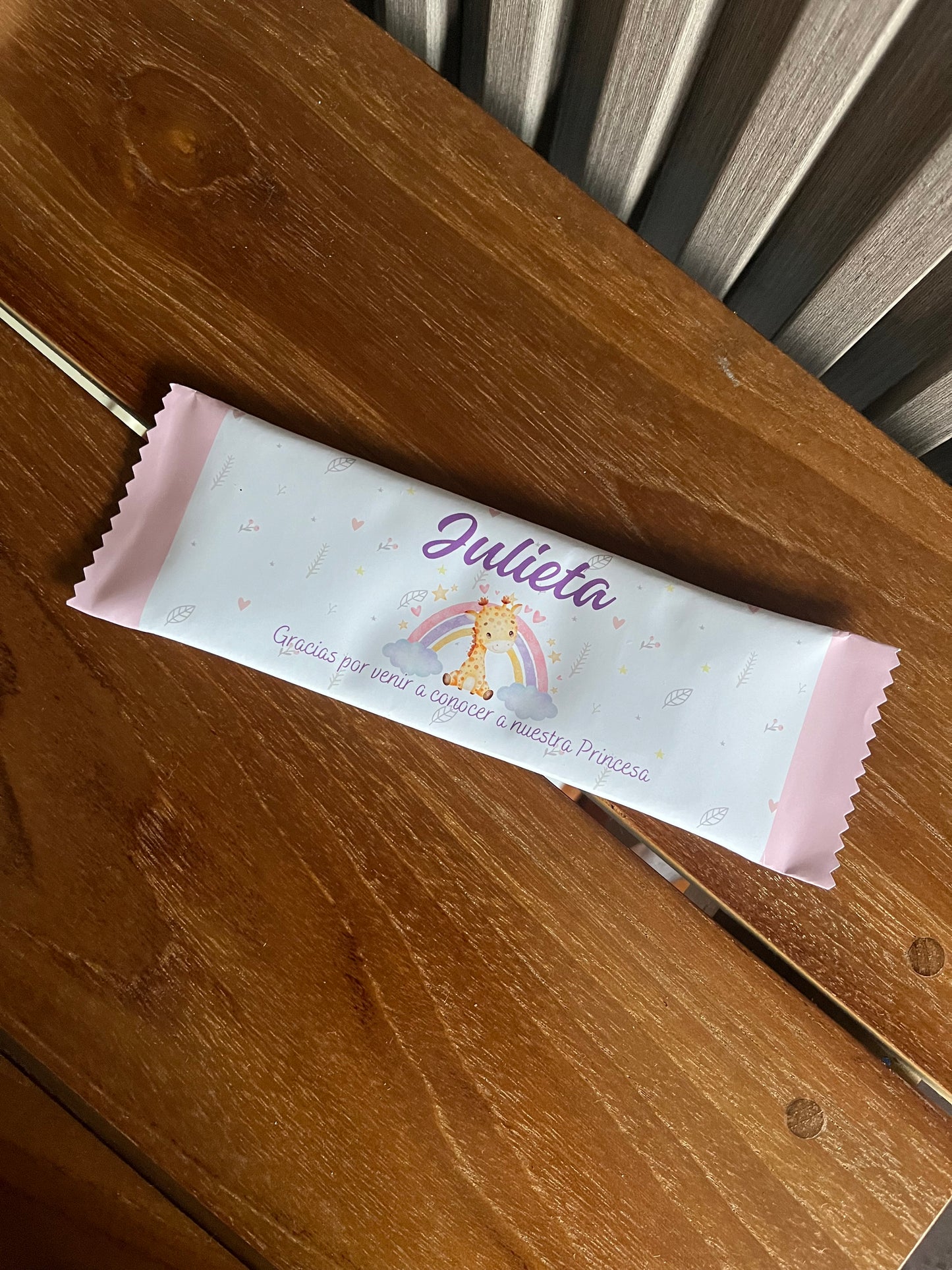 CHOCOLATE DE BARRA - JIRAFA ARCOIRIS