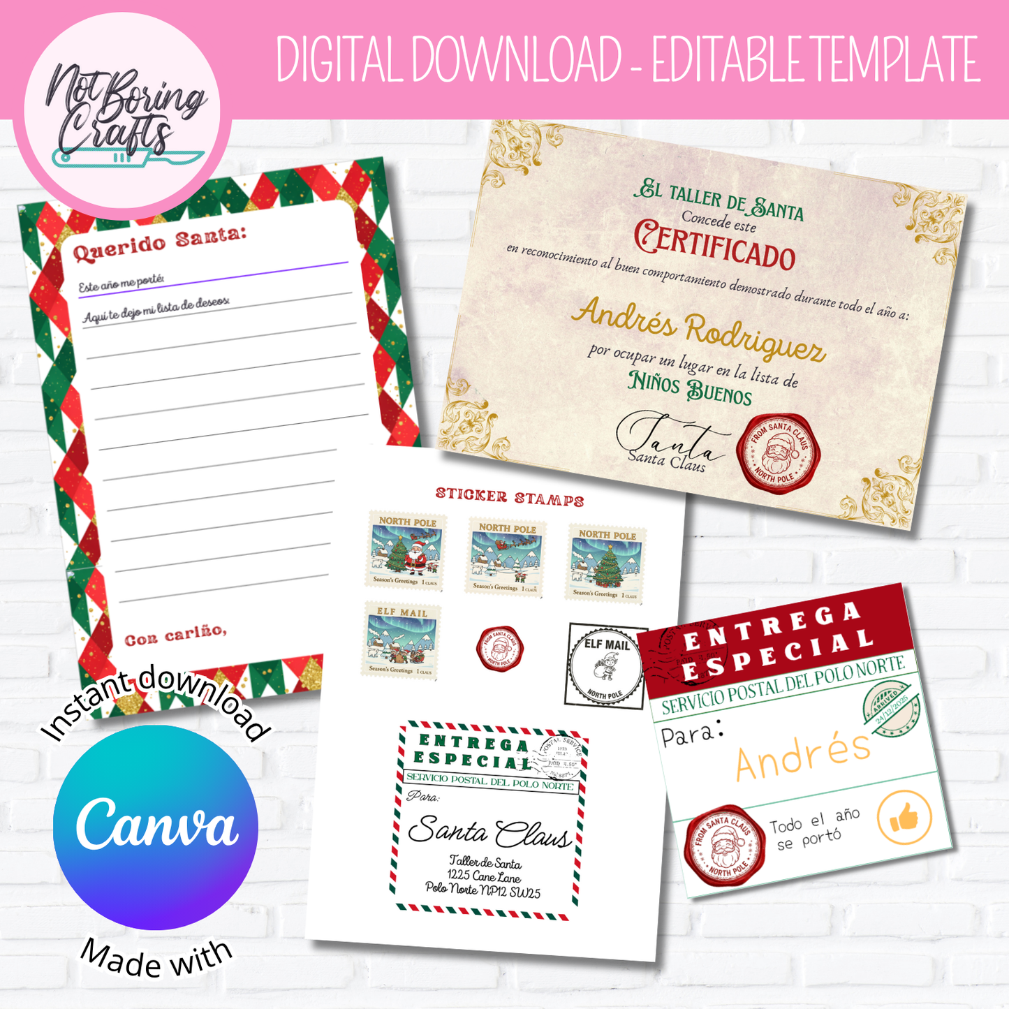 Extended Letter to Santa - Canva Template 
