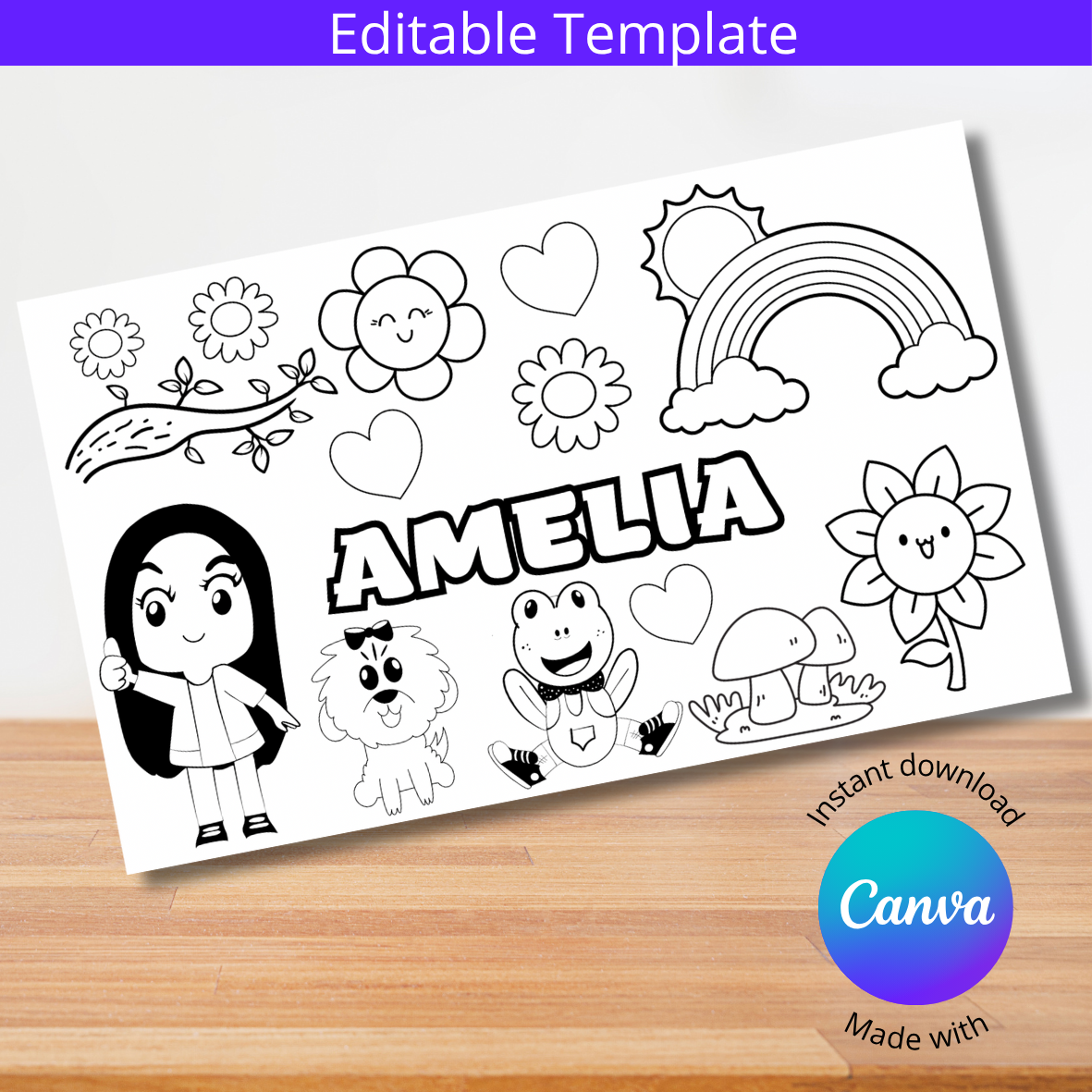 Mantel para colorear de Lara Campos Personalizable