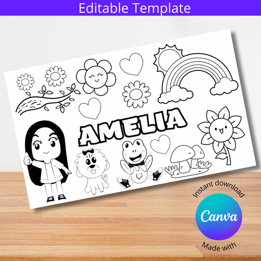 Mantel para colorear de Lara Campos Personalizable