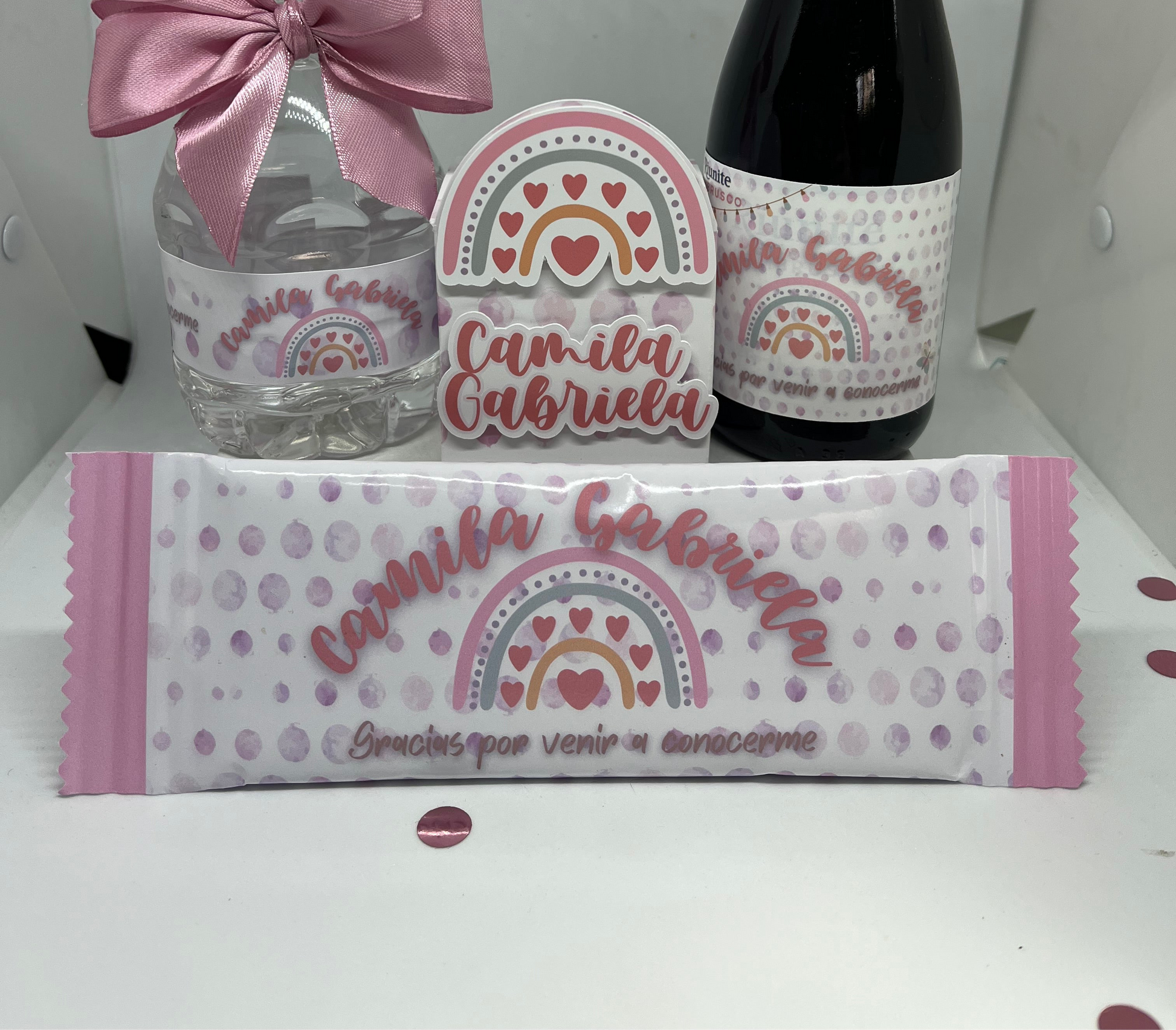 SOBRE PARA CHOCOLATE DE BARRA - ARCOIRIS BOHO