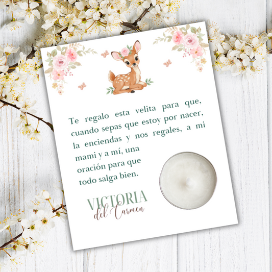 Reminder Card with Candle - Deer 