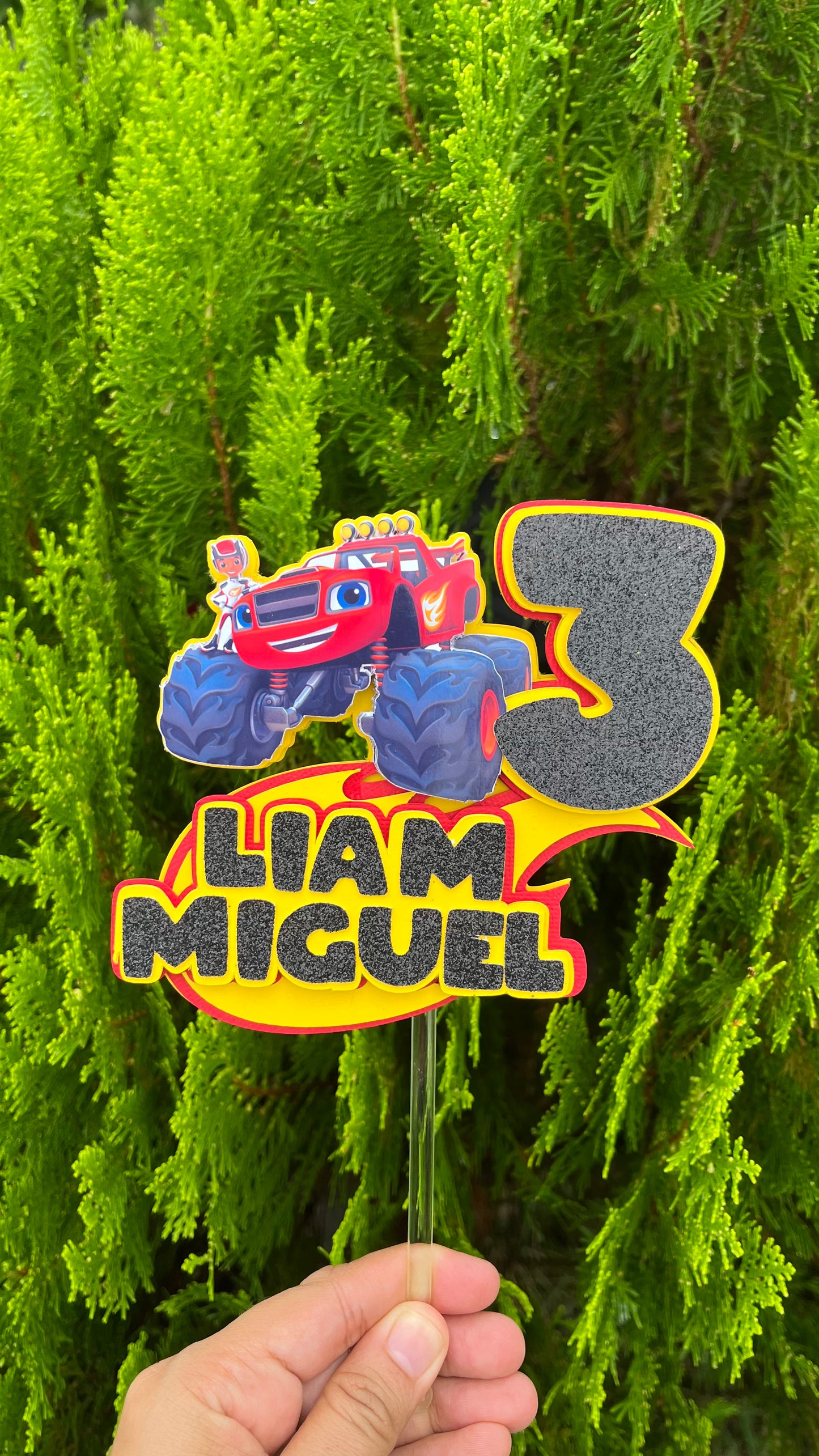 Cake Topper 3D Blaze and the Monster Machines Personalizable