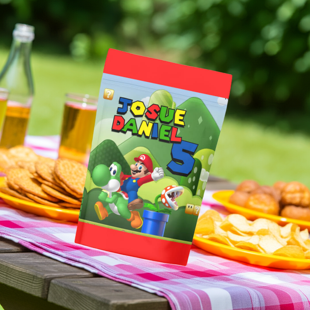 Chip Bags de SUPER MARIO Personalizable