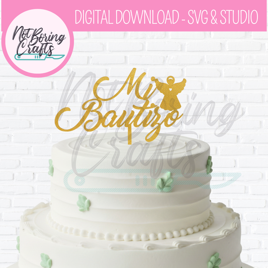 Cake Topper Bautizo SVG y studio Personalizable