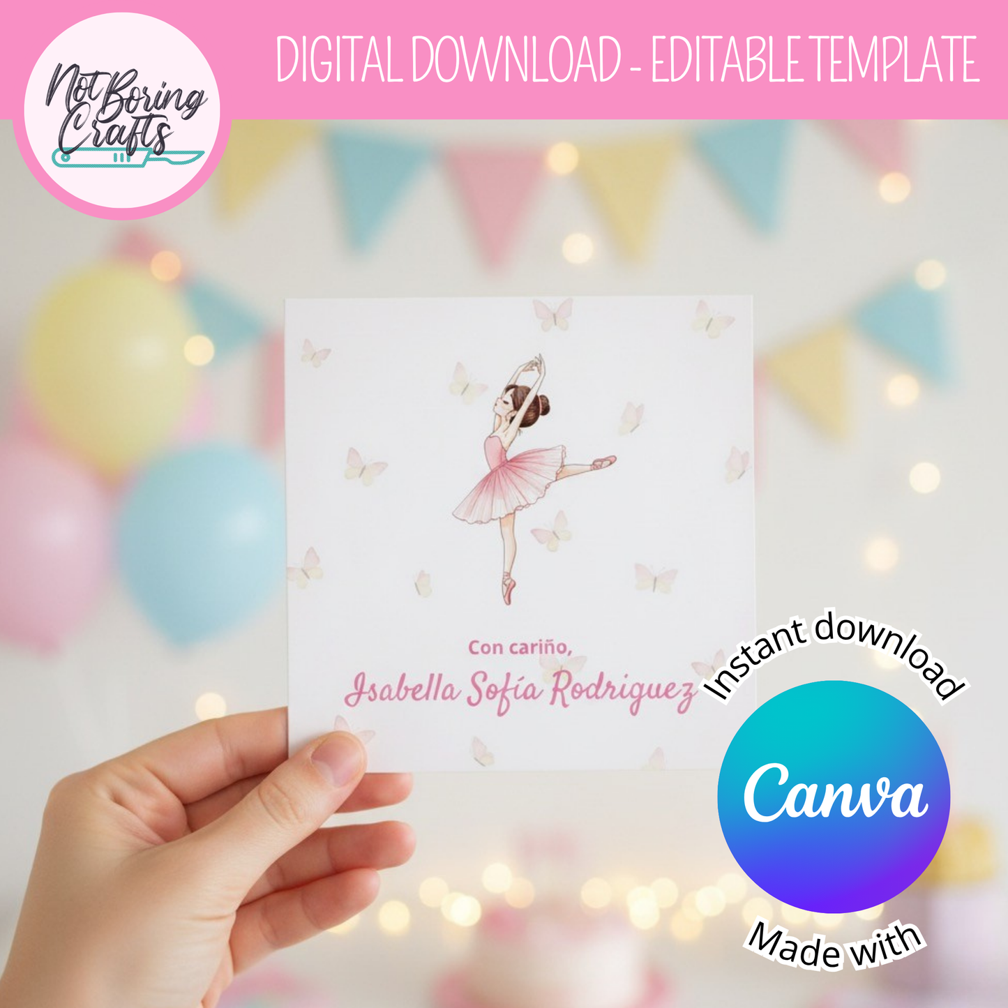 Customizable Ballerina Gift Card 