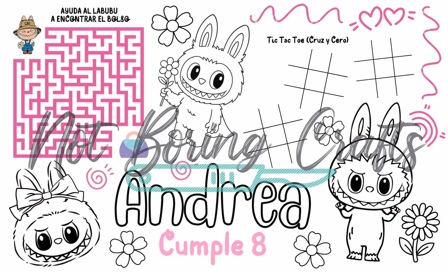 Mantel para colorear LABUBU |