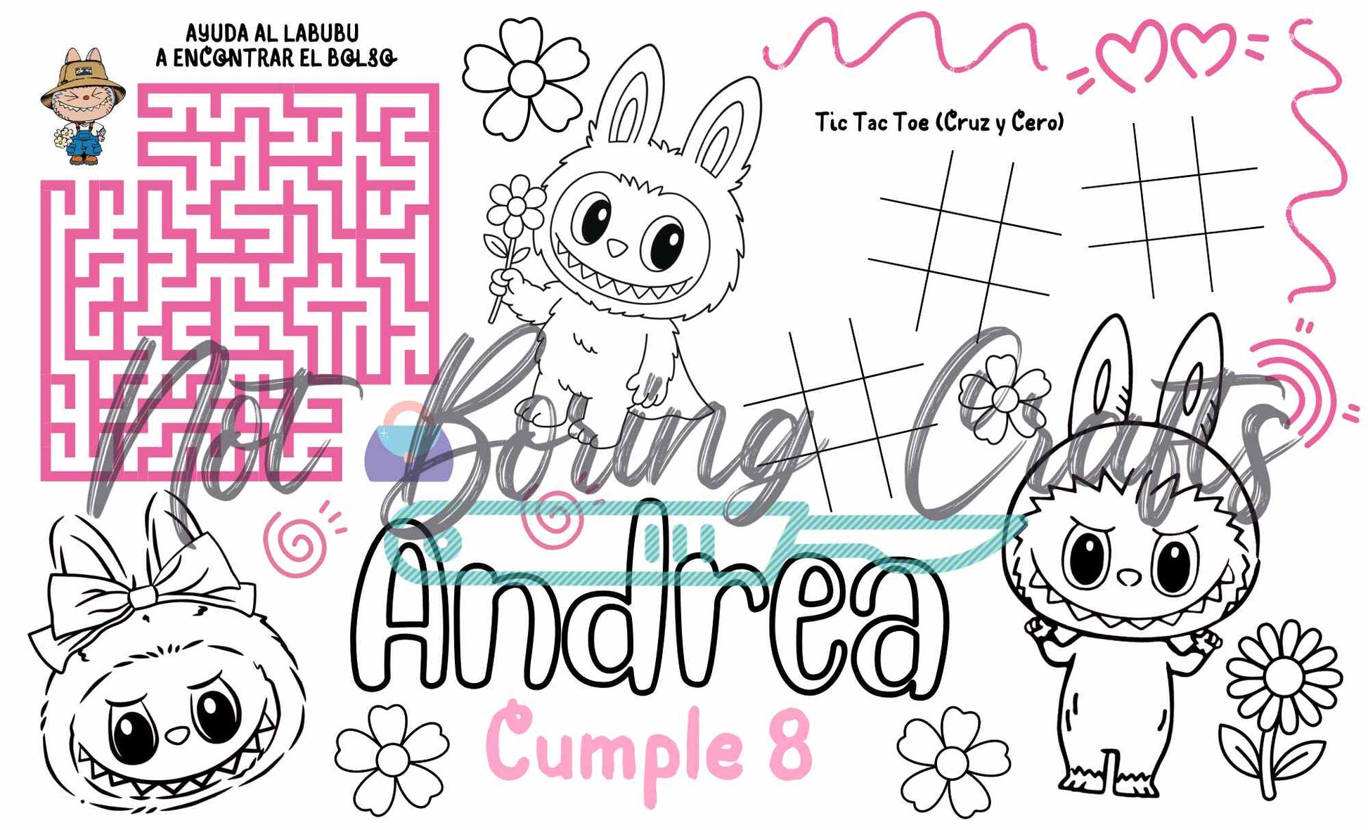 Mantel para colorear LABUBU |