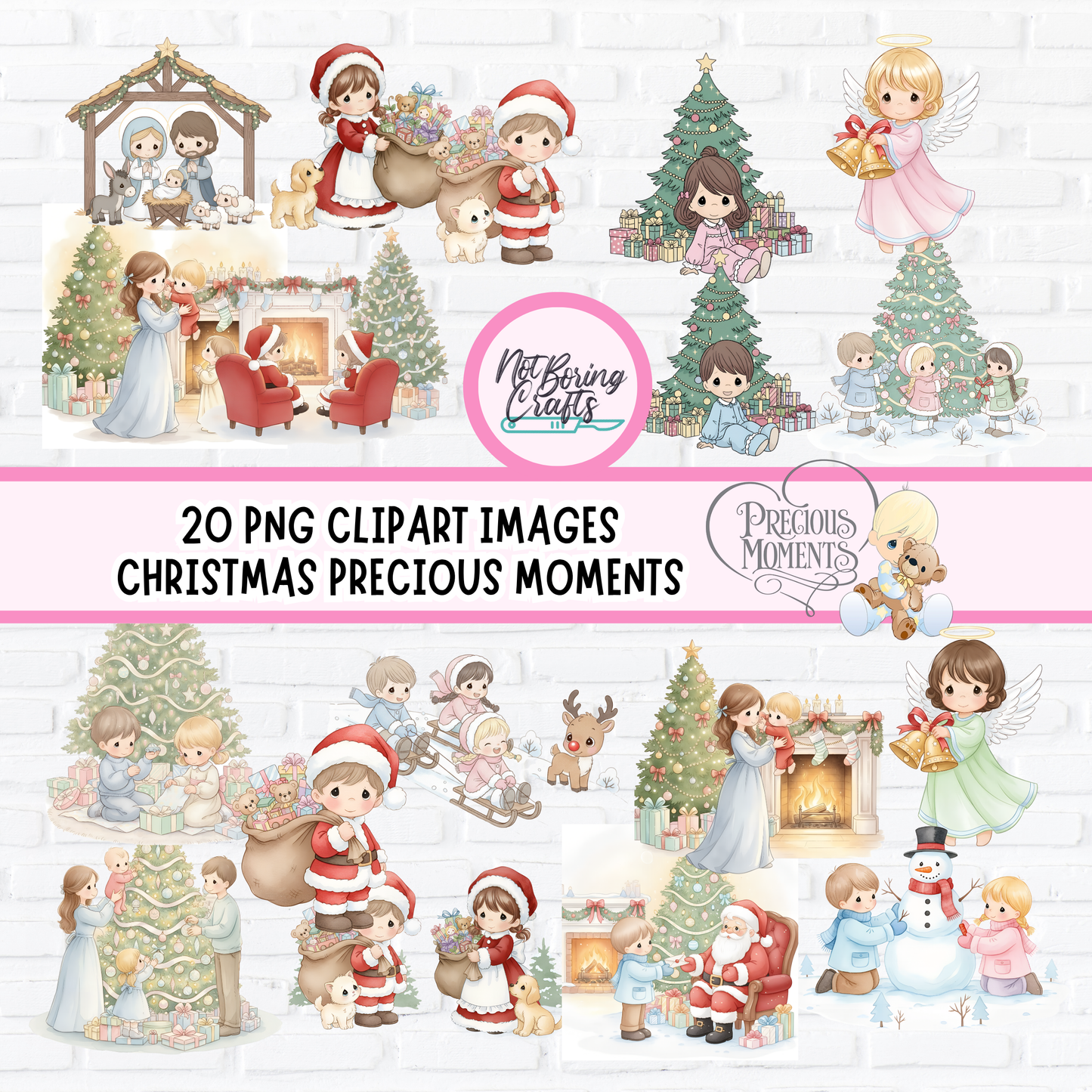Precious Moments PNG Christmas Designs 