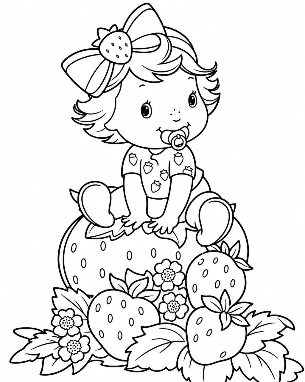 Páginas para Colorear Baby Strawberry Shortcake | 30 Coloring Pages en Alta Resolución JPG