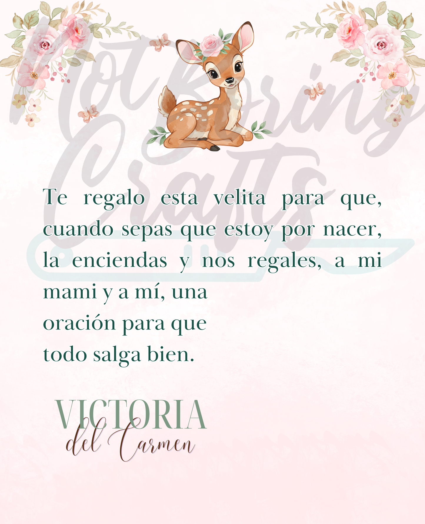 Reminder Card with Candle - Deer 