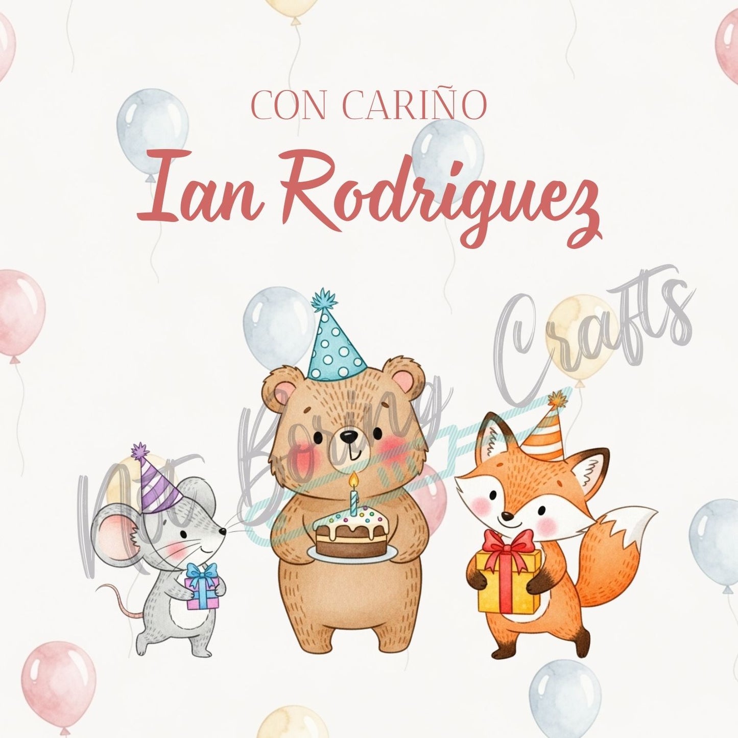 Tarjeta para Regalos Animalitos del Bosque