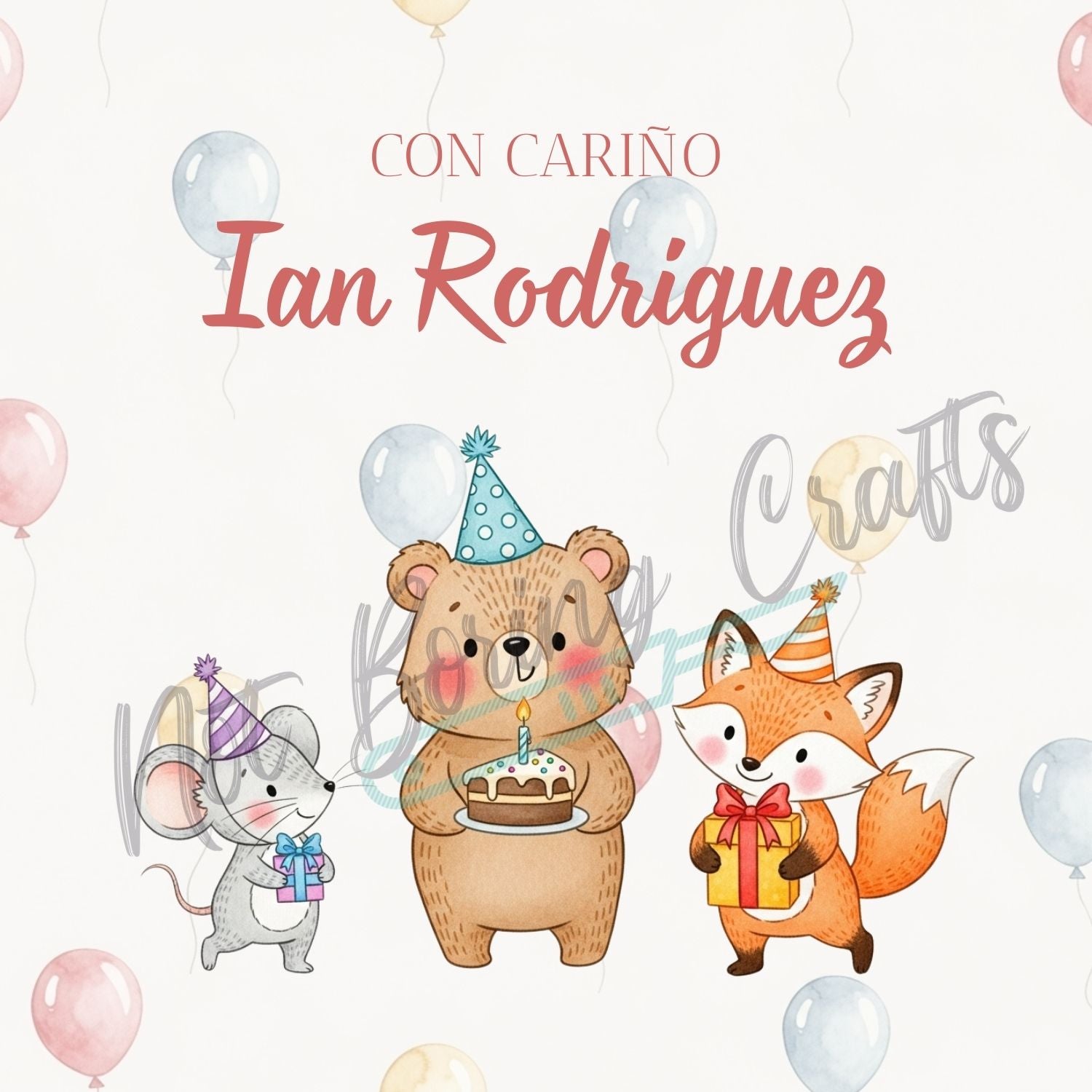 Tarjeta para Regalos Animalitos del Bosque