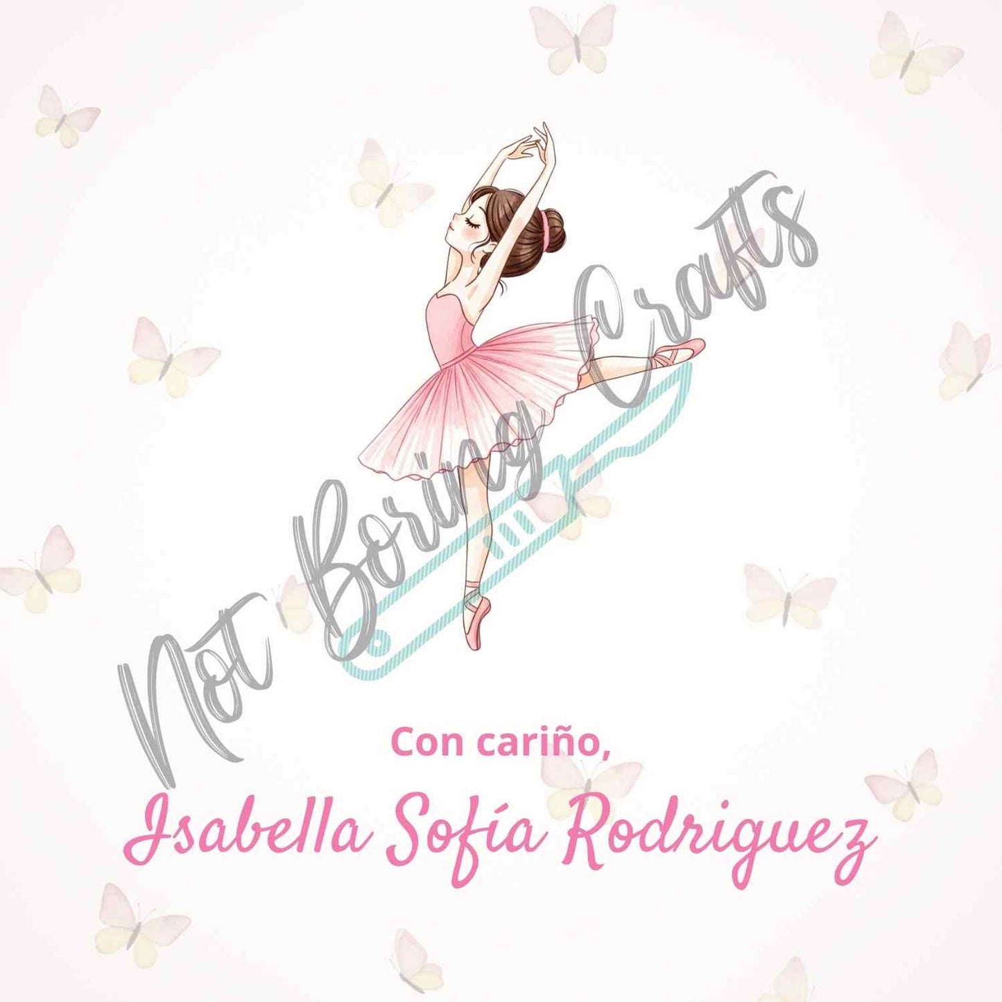 Tarjeta para Regalos con Bailarina