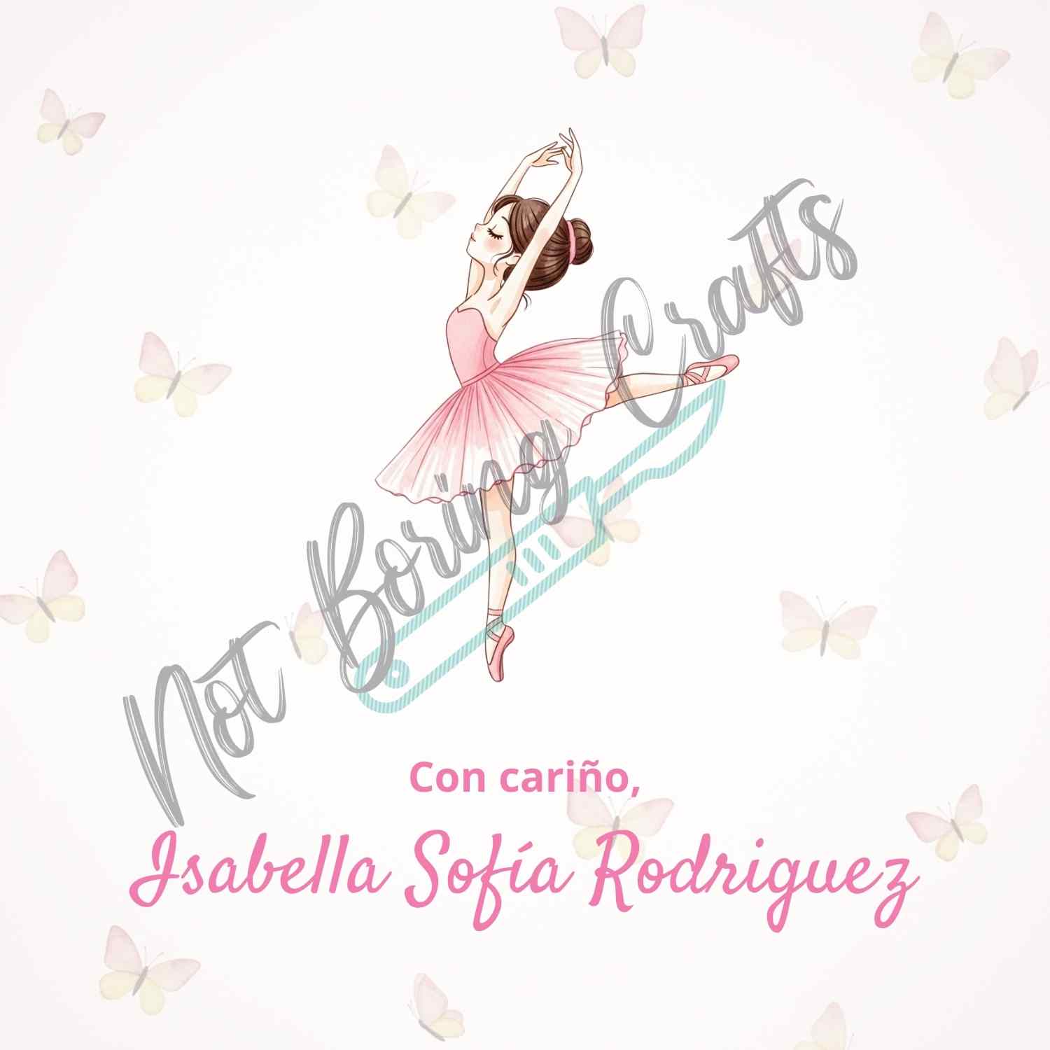 Tarjeta para Regalos con Bailarina