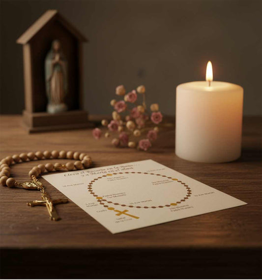Card for praying the Rosary 