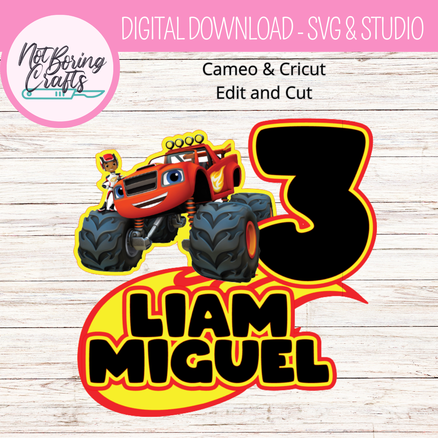 Cake Topper 3D Blaze 