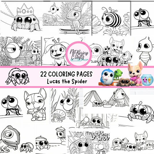 Lucas the Spider Coloring Pages | 22 High Resolution JPG Coloring Pages 