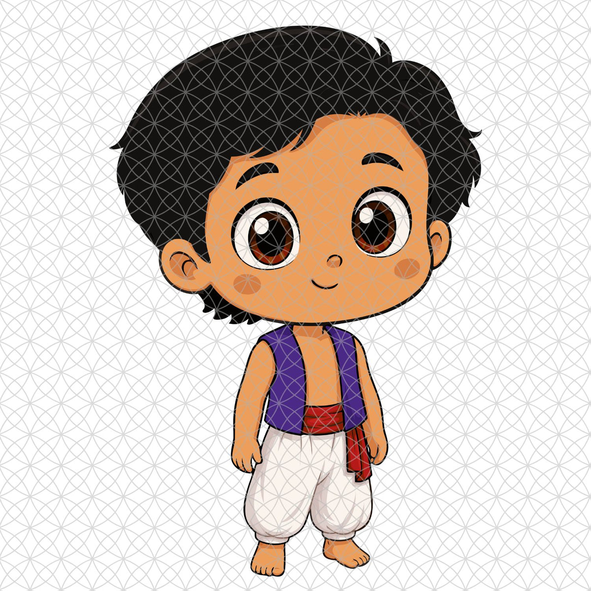 Set de Cliparts PNG Principes Disney en Estilo Chibi Descarga Digital