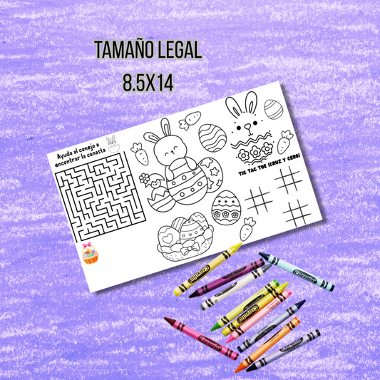 Customizable Easter Coloring Tablecloth 